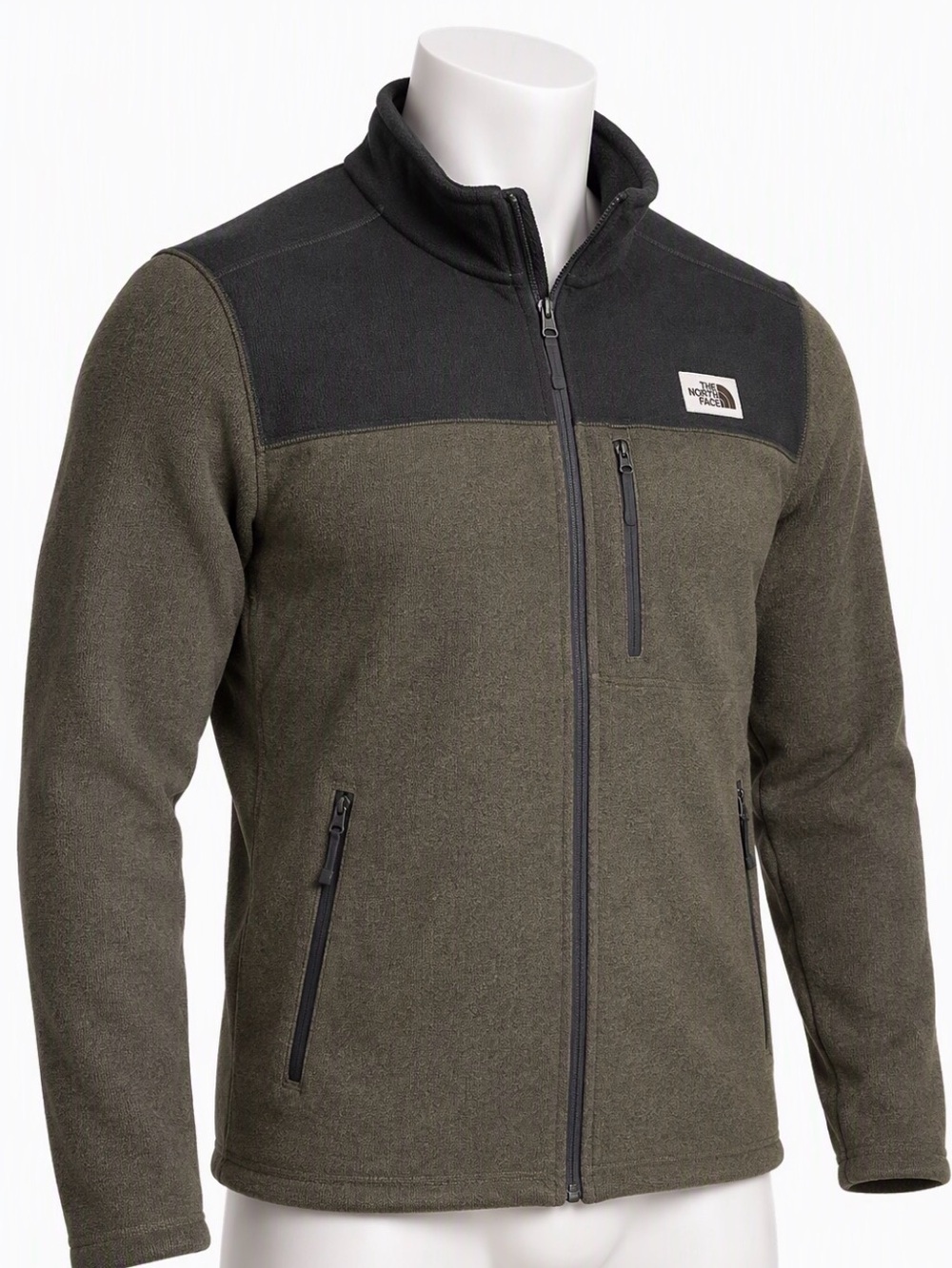 Men’s The North Face Gordon Lyons Full Zip Fleece Jacket Size XL Green Black